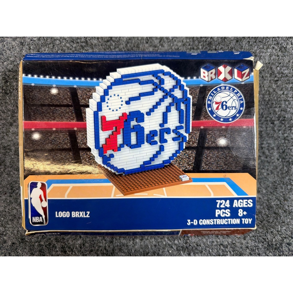 NBA Philadelphia 76ers Logo BRXLZ 3D Construction Toy 724 Pcs Building Blocks
